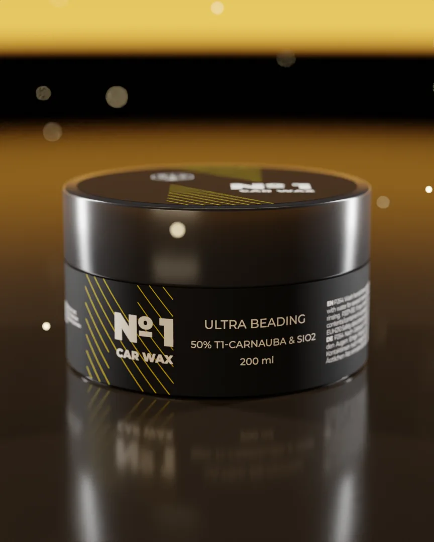 NEOWAX №1 Car Wax 200 ml: Kamerafahrt mit Lichtkante, Etikett-Nahaufnahme und Deckel, der sich hebt